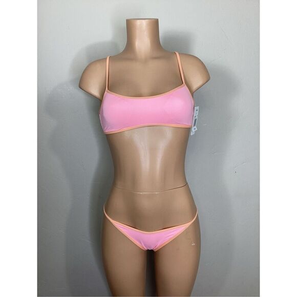 NEW. L*SPACE pink teeny bitsy bikini set. S-top/M-bottom. Retails $209 - Picture 7 of 11
